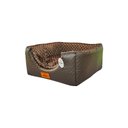 Ver imagem 6 de Cama para Cachorro Toca Quadrada em Corino + Poliéster Marrom Escuro Lv Média (m) 40 X 40 X 40 Cm