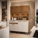 Ver imagem 1 de Armário Cozinha Tampo Balcão Slim 120cm Pequeno Estreito Ideal para Apartamento Robusto Nicho para M