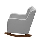 Ver imagem 5 de Cadeira Poltrona de Amamentação Balanço Áquila C/ Puff Linho Cinza Plus - Anjo de Casa