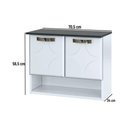 Ver imagem 5 de Bancada de Banheiro Rubi C- 2 Portas Branco - Telasul