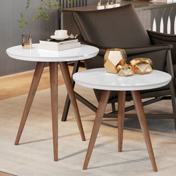 Mesinhas Apoio e Lateral Retrô Pés Palito - 1 Mesinhas Apoio e Lateral Retrô Pés Palito - 1