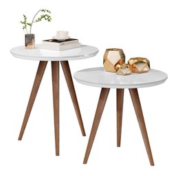 Mesinhas Apoio e Lateral Retrô Pés Palito - 5 Mesinhas Apoio e Lateral Retrô Pés Palito - 5