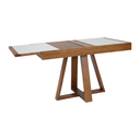 Ver imagem 2 de Mesa Elástica Seul em Madeira Maciça e Vidro Fendi Claro Pinhão