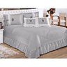 Cobre Leito Casal Queen Esplendore 7 peças - Cinza - 1