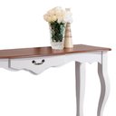 Ver imagem 4 de Aparador de Sala 116cm com Pés Luis XV e 1 Gaveta 70810 Linz Móveis - Branco/Imbuia