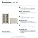 Ver imagem 4 de Kit Cristaleira com Buffet Bend Frisado Principal Incolar Luna Metal Preto