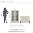 Ver imagem 3 de Kit Cristaleira com Buffet Bend Frisado Principal Incolar Luna Metal Preto