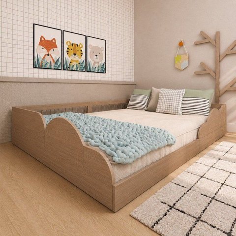 Cama Infantil Montessoriana Casal Fluffy