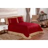 Cobre Leito Casal Queen Ester com 03 peças - Vermelho - 1