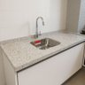 Pia de Cozinha Granito Branco 100cm Cuba Rasa Inox Completo:granito Branco - 2