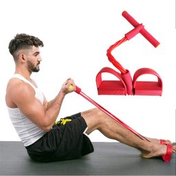 Elastico Extensor 4 tubos Academia Casa treino  Braços Pernas e Abdominal cordas Pilates - 3