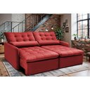 Ver imagem 1 de Sofá sem Caixa Retrátil 1,80m Softgel Celeste Velusoft Vermelho Cama Inbox