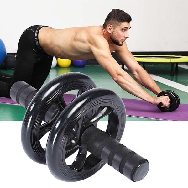 Rolo de Exercicio Fisico Roda Abdominal Fitness Funcional Lombar Musculos - 2
