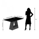 Ver imagem 5 de Sala de Jantar Completa com Mesa Tampo de Vidro, 4 Cadeiras e Aparador Elis