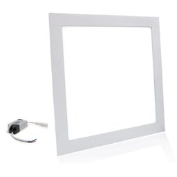 Painel LED Kit 4 Unid 48W Plafon Slim Quadrado Luminária Bivolt Embutir Loja Iluminação Decora - 3