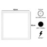 Painel LED Kit 4 Unid 48W Plafon Slim Quadrado Luminária Bivolt Embutir Loja Iluminação Decora - 5
