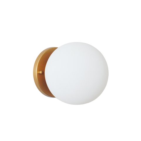 Arandela Jabuticaba Dourado1 Bola/globo de Vidro.:dourado