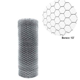 Tela Viveiro Pinteiro Galinheiro Passaros 1/2 Polegada Aves Rolo 50 metros Hexagonal - 3