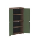 Ver imagem 5 de Armário Alto 2 Portas Pivotante 79,2cm x 161,1cm Cinza/Walnut/Salvia