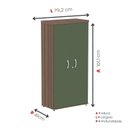 Ver imagem 4 de Armário Alto 2 Portas Pivotante 79,2cm x 161,1cm Cinza/Walnut/Salvia