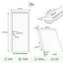 Ver imagem 5 de Kit Porta de Madeira 210x82cm Batente 9,5cm Lisa Primer Uniportas Abertura Esquerda