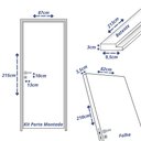Ver imagem 2 de Kit Porta de Madeira 210x82cm Batente 9,5cm Lisa Primer Uniportas Abertura Esquerda
