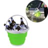 Balde Dobravel Silicone Retratil Água 5 Litros Portátil Cozinha Verde - 1