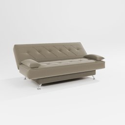 Sofá Cama 1,80m Iara Suede Bege Madelina Decor - 2