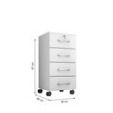 Ver imagem 4 de Gaveteiro 4 Gavetas Com Rodizios E Chave Gavea Office