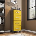 Ver imagem 2 de Gaveteiro 4 Gavetas com Rodízios e Chave Gávea Office Móveis Leão Flex Color