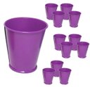 Ver imagem 2 de Balde Cachepot de Metal Para Mesa Festa Evento 15 Anos Mini Roxo Kit Com 24