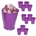 Ver imagem 3 de Balde Cachepot de Metal Para Mesa Festa Evento 15 Anos Mini Roxo Kit Com 24