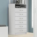 Ver imagem 1 de Cômoda Rack 6 Gavetas Tallinn com Nicho 13444 Branco - Pnr Móveis