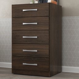 Cômoda 5 Gavetas Savana Cacau - Rodial - 1 Cômoda 5 Gavetas Savana Cacau - Rodial - 1