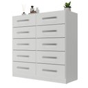 Ver imagem 1 de Cômoda 10 Gavetas Torres Branco - Rodial