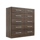 Ver imagem 4 de Cômoda 10 Gavetas Torres Cacau - Rodial