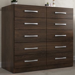 Cômoda 10 Gavetas Torres Cacau - Rodial