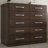 Cômoda 10 Gavetas Torres Cacau - Rodial - 1