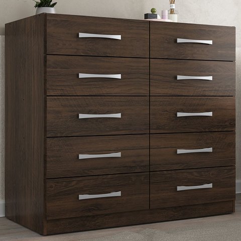 Cômoda 10 Gavetas Torres Cacau - Rodial