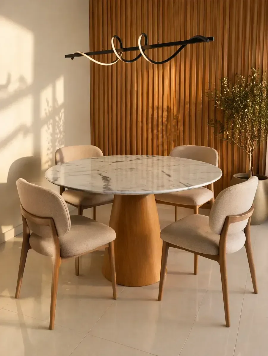 Ver imagem 2 de Mesa Redonda Cone 80cm em Mármore Espírito Santo