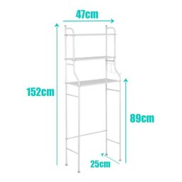 Rack Banheiro Estante Prateleira sobre vaso Sanitário Metal Organizador Toalete Varanda - 5 Rack Banheiro Estante Prateleira sobre vaso Sanitário Metal Organizador Toalete Varanda - 5