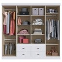 Ver imagem 3 de Guarda-roupa Casal Dallas 8 Portas 4 Gavetas Branco - Panorama Móveis
