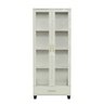 Estante Mdf Portas Vidro e Gaveta Off White/gold C58 - 2