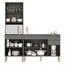 Ver imagem 2 de Paneleiro e Balcão Gabinete com Tampo 120cm Lina K02 Gris - Mpozenato