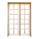 Ver imagem 3 de Porta Balcão de Abrir Quadriculada Reta de Madeira Padrão Cedro Bat.14 Cm- 2.15 (a) X 1.20 (l)