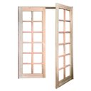 Ver imagem 1 de Porta Balcão de Abrir Quadriculada Reta de Madeira Padrão Cedro Bat.14 Cm- 2.15 (a) X 1.20 (l)