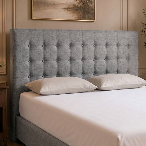 Cabeceira para Cama Box Queen 160cm Libia Linho Cinza - Sallar Home