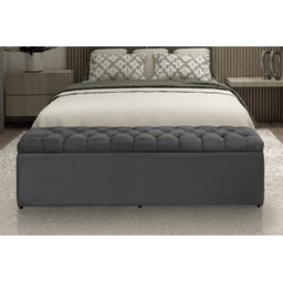 Calçadeira Baú Imperatriz 158 cm Suede Cinza - 2