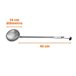 Kit Concha + Escumadeira Hotel Restaurante 14cm Ø Cabo 43 Cm - 3
