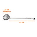 Ver imagem 3 de Kit Concha + Escumadeira Hotel Restaurante 14cm Ø Cabo 43 Cm